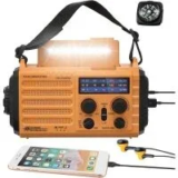 Mesqool NOAA Weather Radio with Phone Charger and LED Flashlight for $26.99