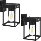 Metal Solar Wall Lights with Clear Glass Shade – 2 Pack for $19.99