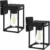 Metal Solar Wall Lights with Clear Glass Shade – 2 Pack for $19.99