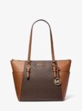 Michael Kors Charlotte Large Logo and Leather Tote Bag for $99.99