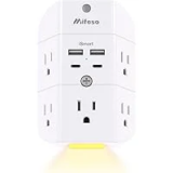 Mifaso 5-Outlet Surge Protector with 4 USB Ports for $7.99