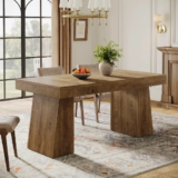 Millwood Pines 55″ Dining Table in Light Brown for $165.99