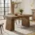 Millwood Pines 55″ Dining Table in Light Brown for $165.99