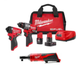 Milwaukee M12 Fuel 12-Volt Brushless Hammer Drill and Impact Driver Combo Kit for $229 $229.00