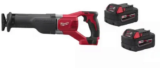 Milwaukee M18 18V Cordless SAWZALL Reciprocating Saw with Two 5.0 Ah Batteries for $199 $199.00