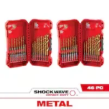 Milwaukee Shockwave Impact Duty Titanium Drill Bit Set – 46 Pieces for $37.83