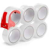 MISHCHI 6-Pack Clear Packing Tape with Dispenser – $6.99
