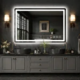 Miskerm 48″ x 30″ Metal Frame Anti-Fog Wall Vanity Mirror for $97.62