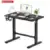 Mobile Black Wood Standing Desk with Gas Spring Height Adjustment for $144.48