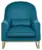 MoDRN Glam Velvet Rocking Chair with Lumbar Pillow (Teal/Off-White) – $80 (Was $399)