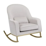 MoDRN Glam Velvet Rocking Chair in Off-White for $91.00