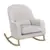 MoDRN Glam Velvet Rocking Chair in Off-White for $91.00