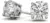 Certified Genuine Moissanite Stud Earrings in 14k Gold for $39.99