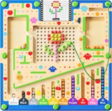 Montessori Number & Shape Puzzle Busy Board for Fine Motor Skills Now $9.99