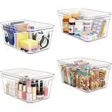 4-Pack Moonedge Small Clear Plastic Storage Bins for $20.99