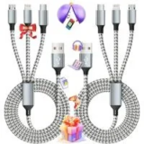 Mpatiby 3-in-1 4ft Charging Cable (USB-C, microUSB, Lightning) for $5.39