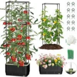 Mqjiazhi Self Watering Tomato Planter with Trellis for $20.99