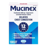 Mucinex 12 Hour Chest Congestion Expectorant Tablets – 100 Count for $16.14