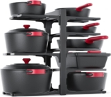 MUDEELA 8-Tier Pots and Pans Organizer for $25.99 – 28% Off