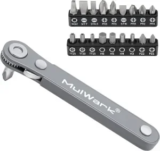 Mulwark 20-Piece Right Angle Mini Ratchet Screwdriver & Hex Bit Set $9.59