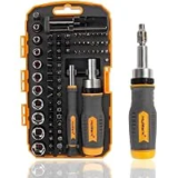 Mulwark Ratcheting Screwdriver Bit Set & Socket Kit – 77 Pieces for $14.99