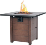 Muskoka 30″ Square Propane Fire Pit Table for $97
