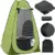Musment Portable Foldable Camping Toilet Set with Privacy Tent – Black $56