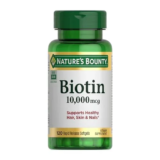 Nature’s Bounty Biotin Softgels 10000mcg, 120 Count for $2.84