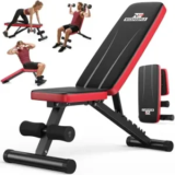 NICEPEOPLE Adjustable Weight Bench with 8 Angles for $45