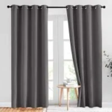 Nicetown 52″ x 84″ Gray Blackout Curtains Now $13.42