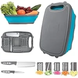 Ninger 9-in-1 Collapsible Chopping Board with Colander for $11.11