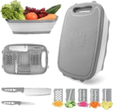 Ninger 9-in-1 Collapsible Cutting Board and Colander Set for $12.86
