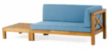 Noble House Elisha Acacia Wood Outdoor Loveseat and Coffee Table Set for $289
