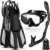 Odoland Adjustable Swim Fins and Snorkel Set for $12.99