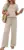 OFEEFAN Women’s 2 Piece Linen Outfit Now $15.39