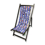 Off-White Blue Stripes Folding Hammock-style Deck Chair for $148.78 $621