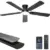 Ohniyou 52″ Low Profile Brushless Motor Ceiling Fan Light with Remote for $59.99