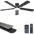 Ohniyou 52″ Low Profile Ceiling Fan with LED Light for $50