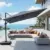 Olilawn 9’x11.5′ Offset Cantilever Patio Umbrella with Base for $199.99