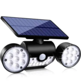 Ollivage Dual-Head Solar Outdoor 360° Spotlight with Motion Sensor for $7.99