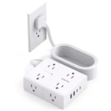 One Beat 10′ 8-Outlet Power Strip with 2 USB-C & 2 USB-A Ports – $9.99