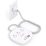 One Beat Flat Plug Power Strip with 6ft Cord for $9.99