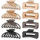8-Pack OPAUL Large Matte Square Nonslip Hair Claw Clips for $4.99