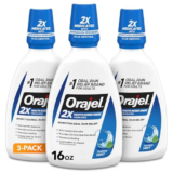 Orajel Medicated Mouth Sore Rinse, Mint Flavor, 16 Oz, 3-Pack for $19.04