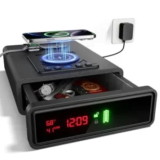 ORARAER Biometric Safe with Wireless Charging (Deep Black) – $100