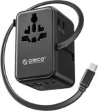 Orico 70W GaN 2-Outlet 5-USB European Travel Plug Adapter for $22.19
