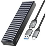 Orico M2PV Aluminum M.2 NVMe & SATA SSD Enclosure for $10.49