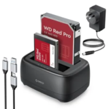 ORICO USB Type C to SATA 2 Bay Hard Drive Docking Station Cloner for $24