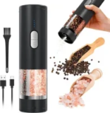 Pancellent 2-in-1 USB-C Rechargeable Electric Salt and Pepper Grinder Set for $12.49