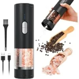 Pancellent 2-in-1 USB-C Rechargeable Electric Salt & Pepper Grinder Set – $12.49